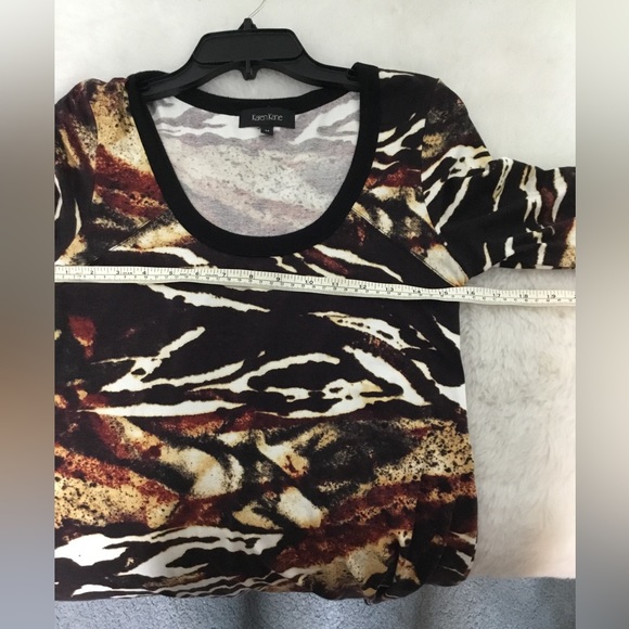 Karen Kane Women's animal print Rayon scoop Neck Long Sleeve Midi Dress size M - Picture 10 of 14